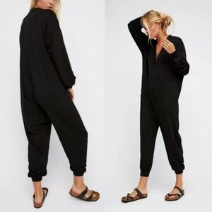 Free People Charcoal Black Intimately Casual Jumpsuit